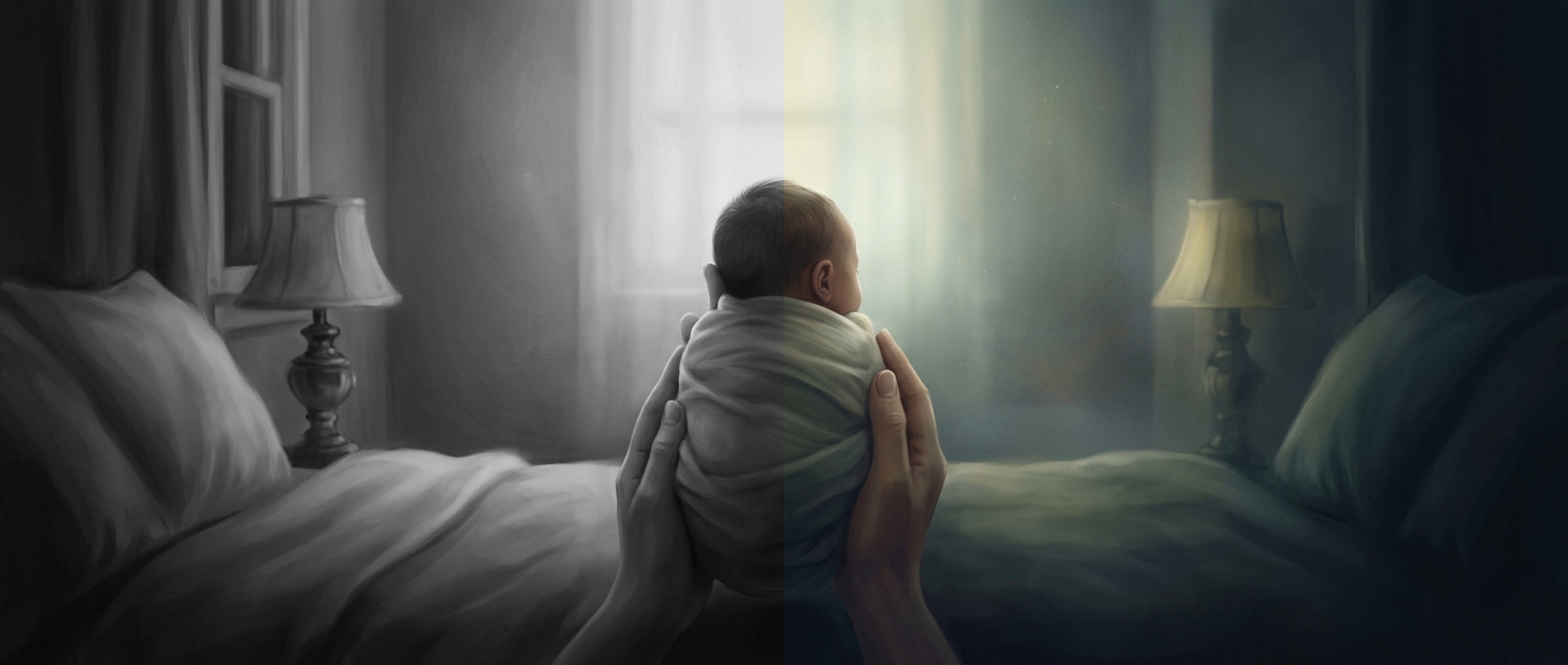 Newborns begin life seeing in black and white