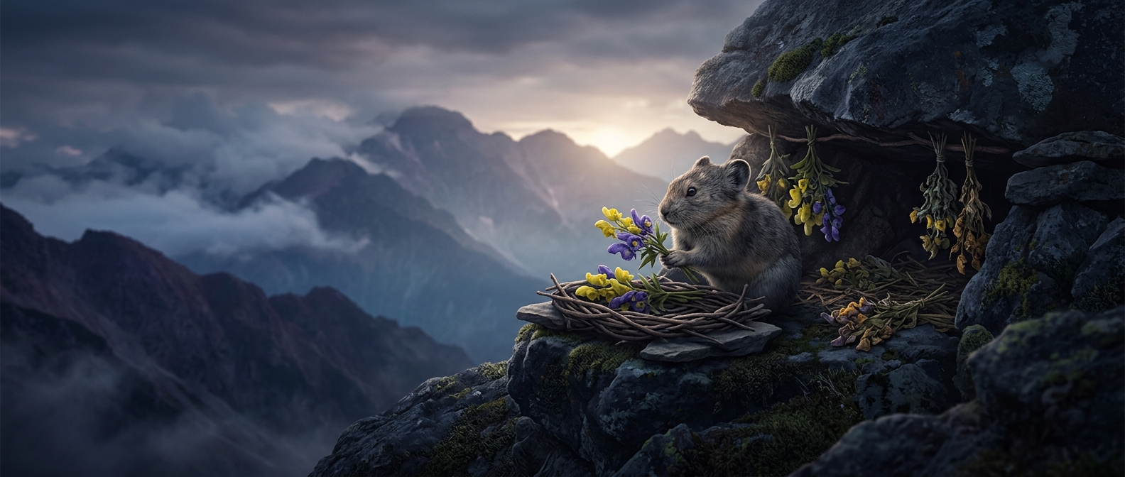 Pikas store toxic plants that become safe over winter
