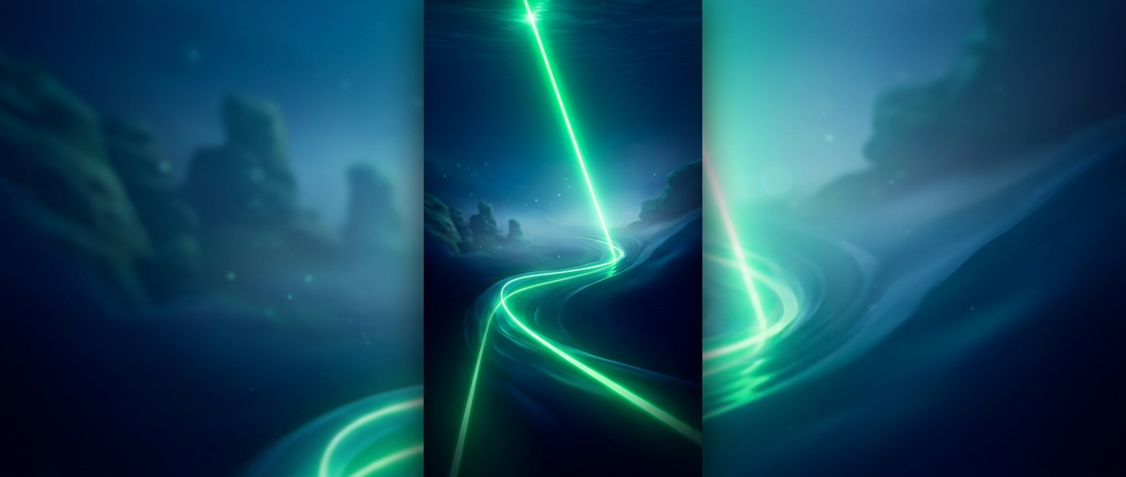 How a laser can ride down a waterfall