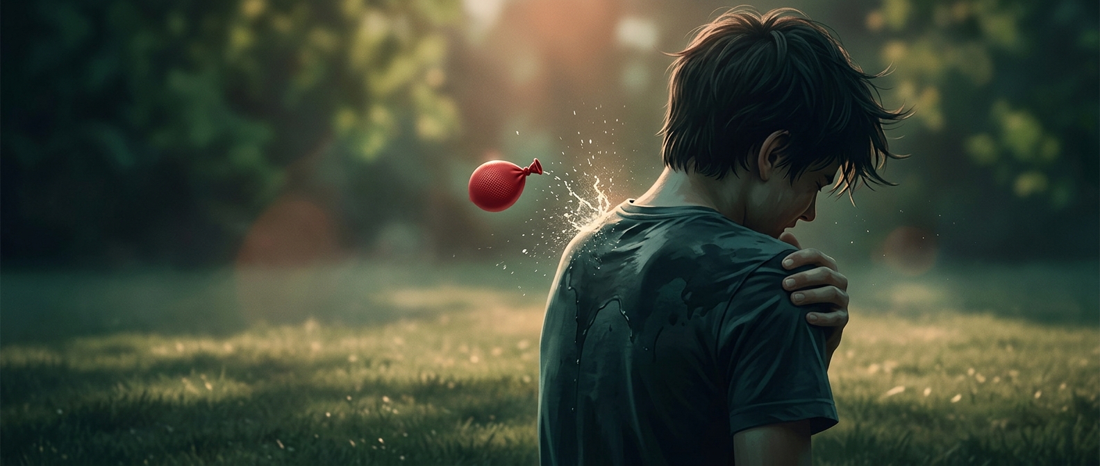 Water balloons can hit before they burst
