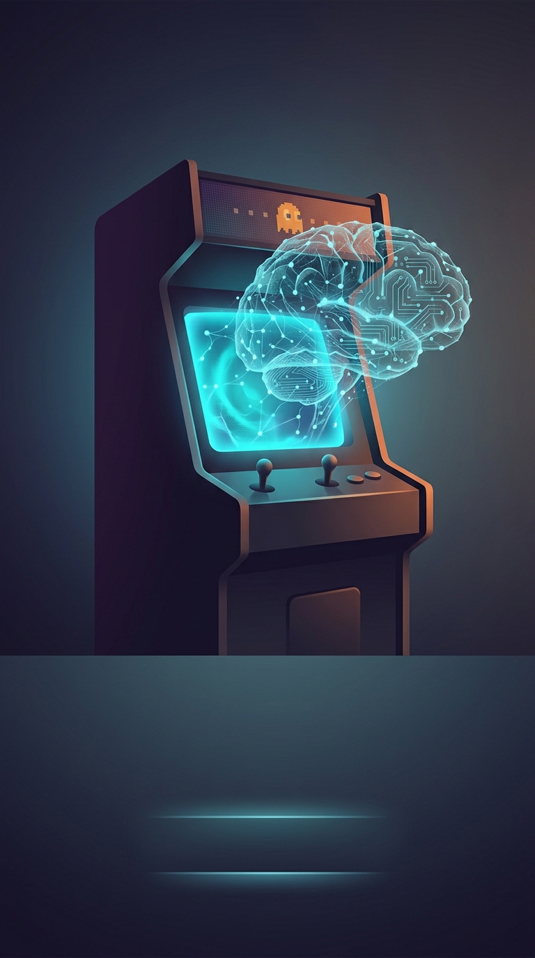How did a 1980 arcade game pioneer artificial intelligence without players realizing the manipulation?