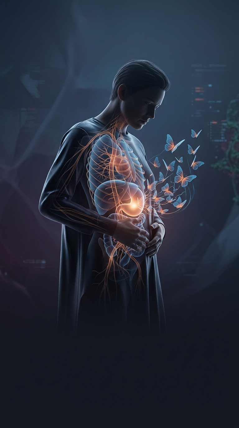 When you fall deeply in love or get highly nervous, what is literally happening in your body to cause butterflies in your stomach?