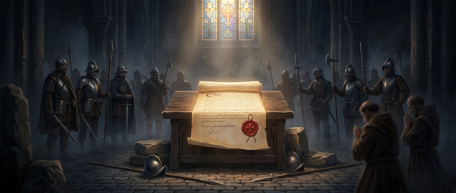 French religious edicts temporarily halted domestic warfare