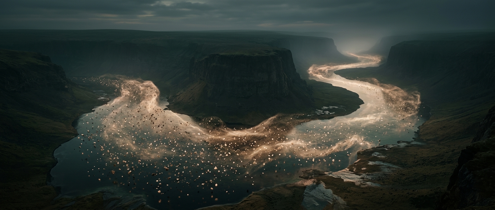 Rivers constantly relocate millions of tons of dirt