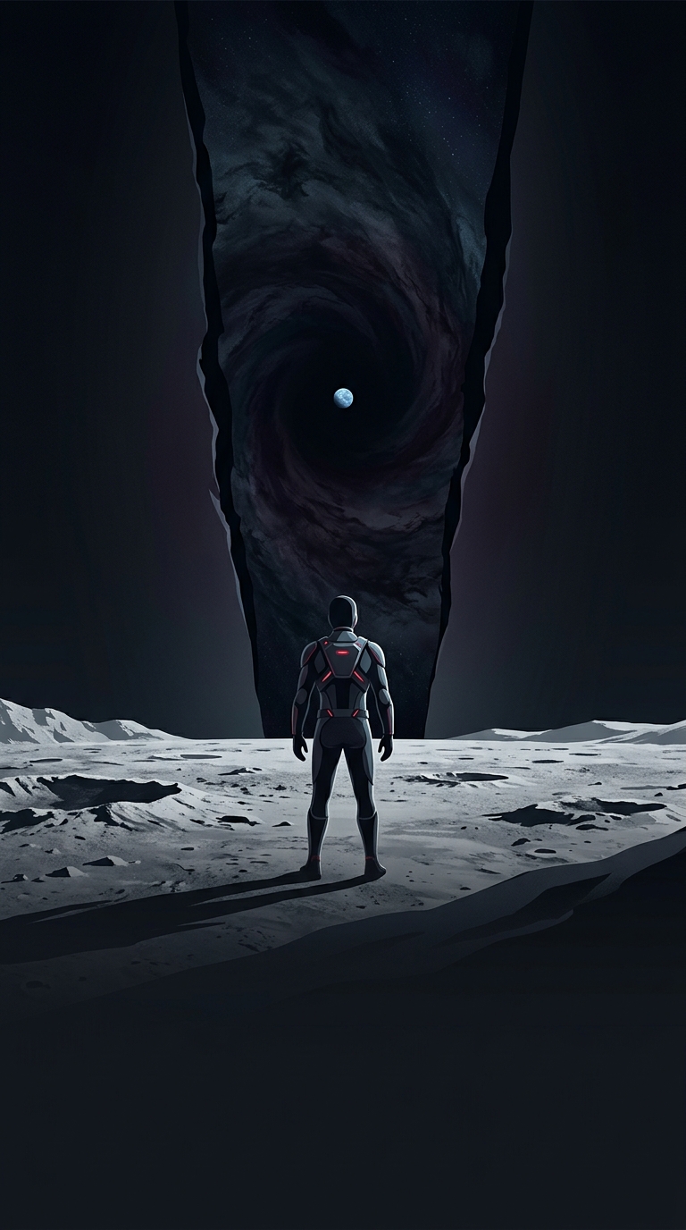 If you were standing on the surface of the moon, what would the pitch-black sky actually look like during the daytime?