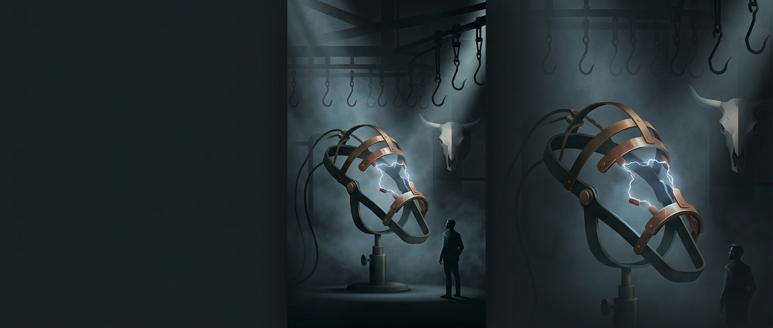 Shock therapy was inspired by a slaughterhouse