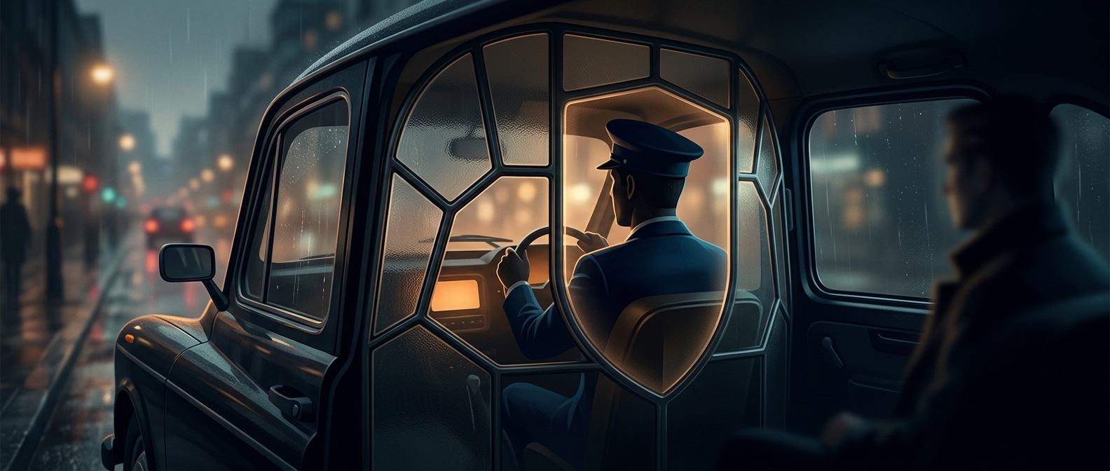 Taxi partitions exist purely to protect the driver