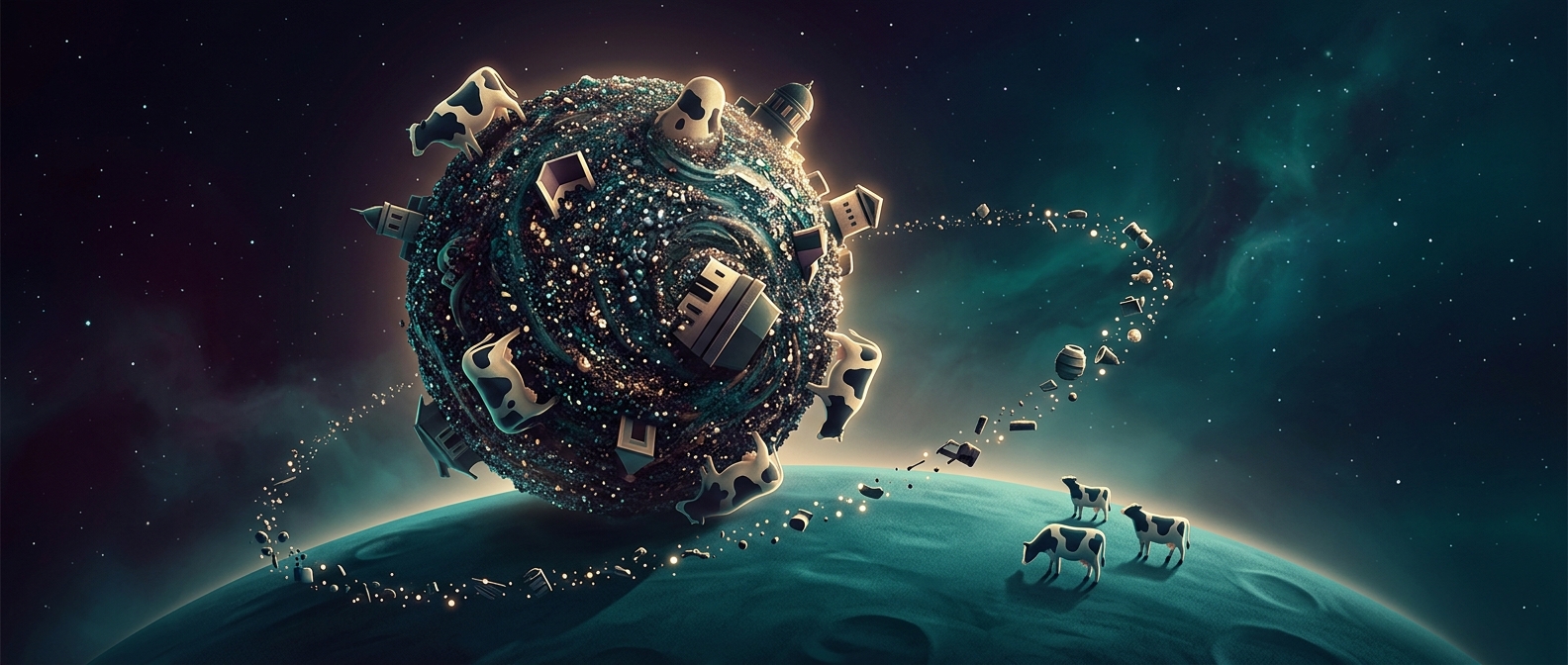 Katamari Damacy заставляет катать липкий шар, чтобы собирать коров