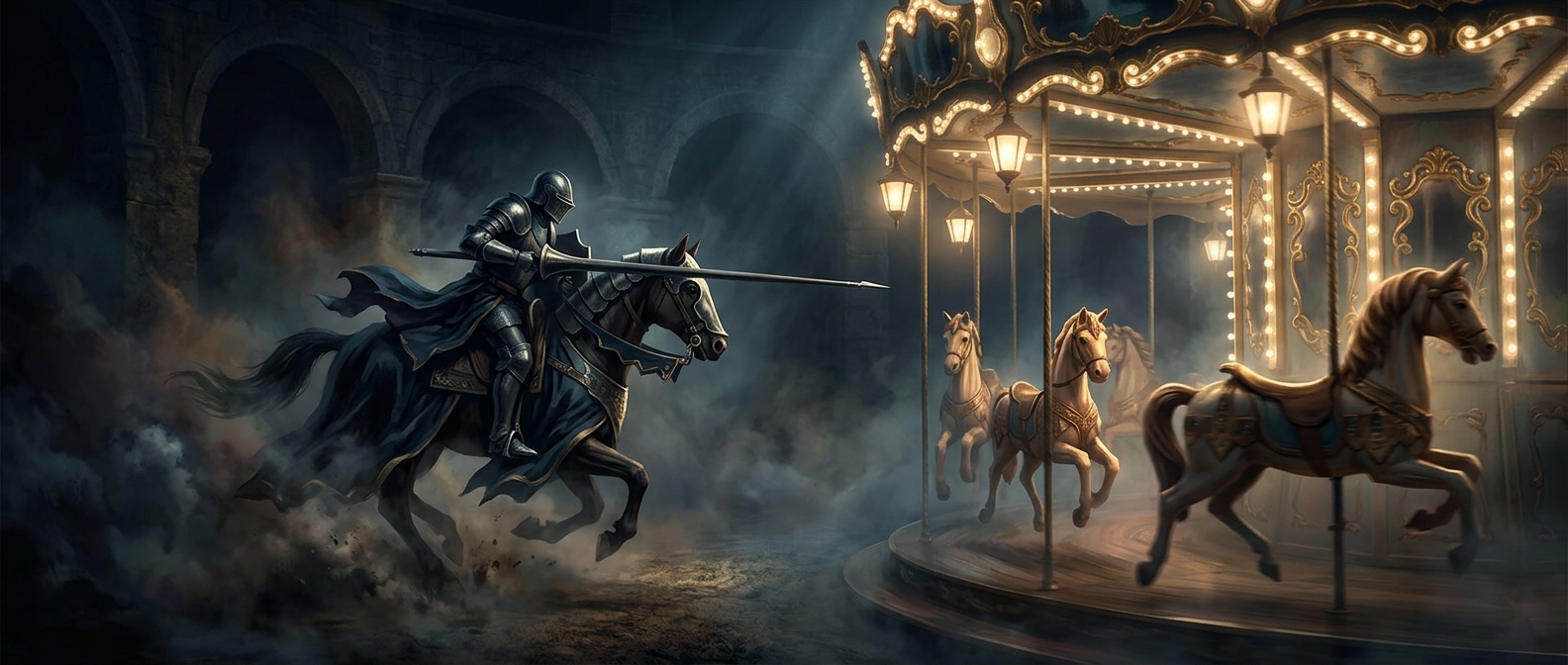 Carousels began as knight-training machines