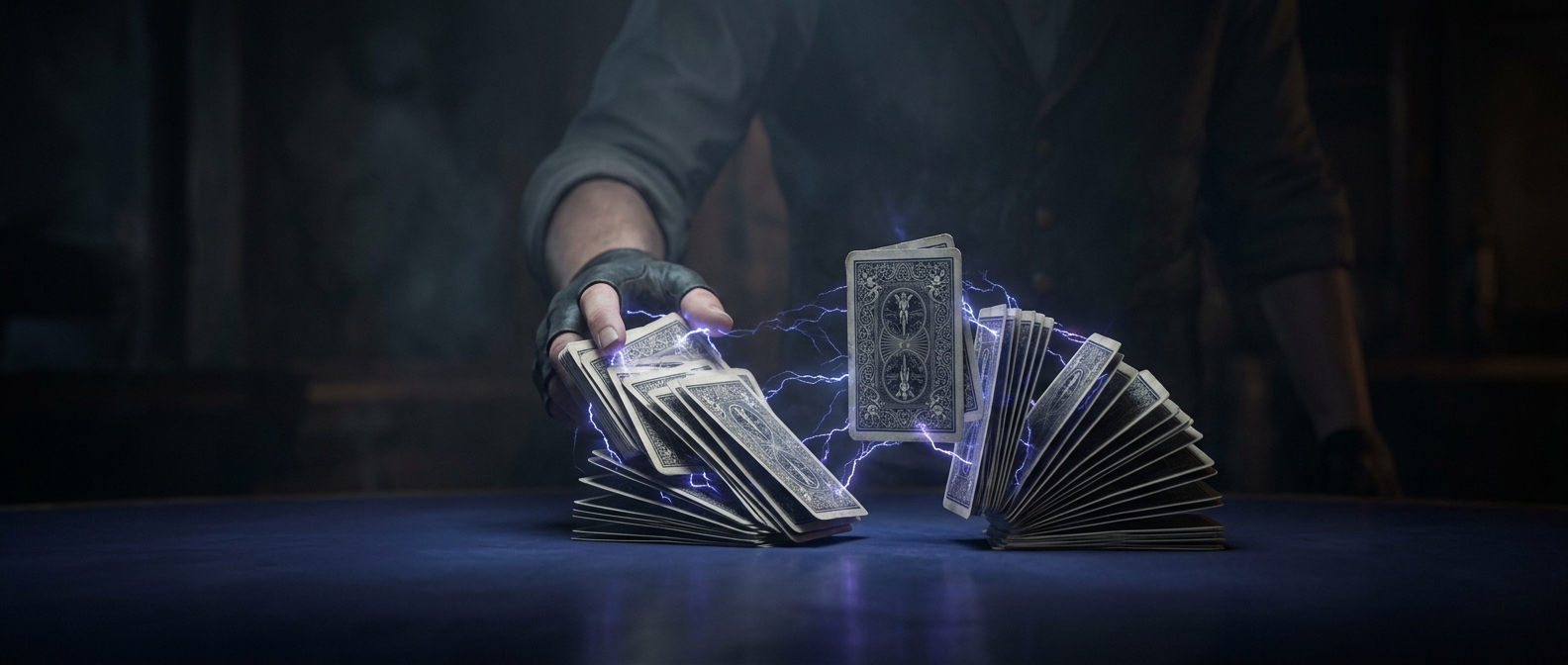 Static electricity causes un-sleeved cards to clump