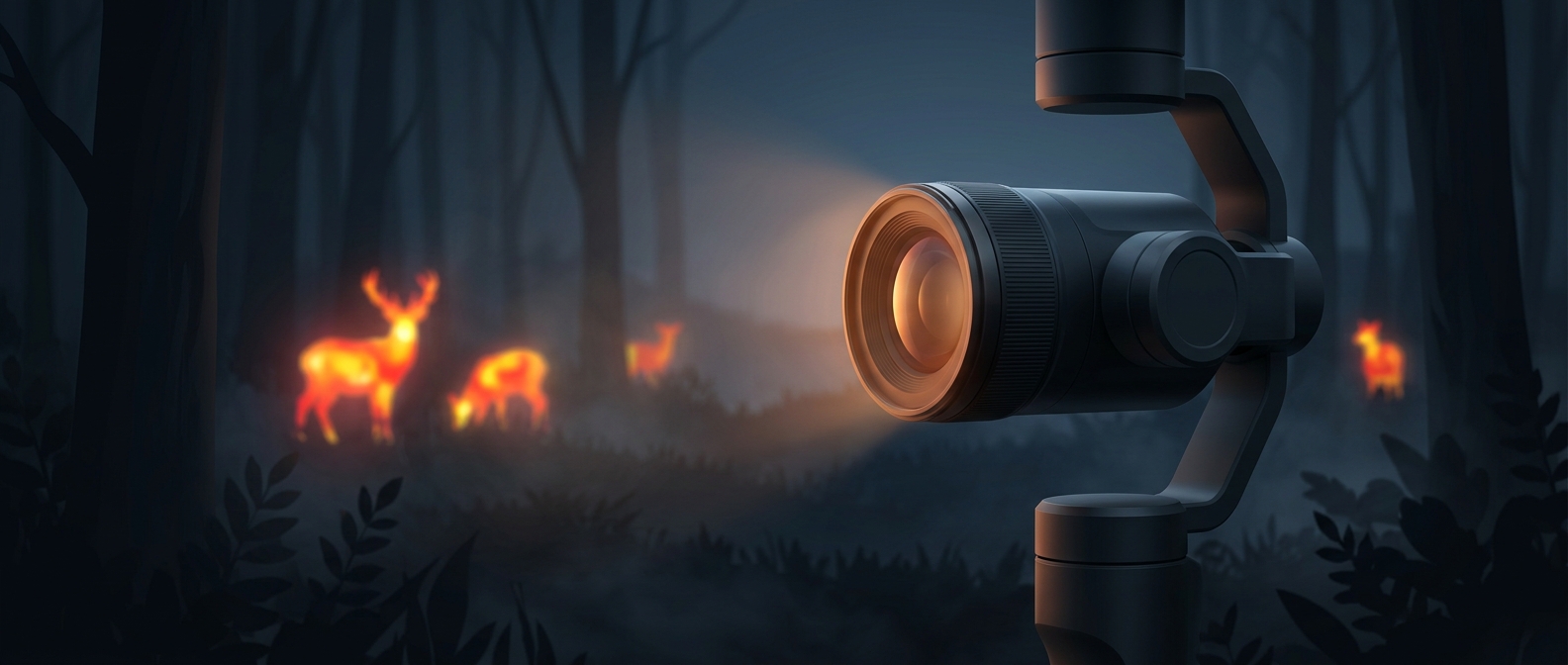 Thermal imaging cameras detect heat signatures in darkness