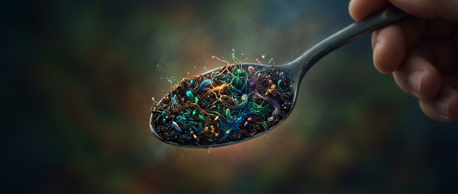 A teaspoon of soil teems with a billion microbes
