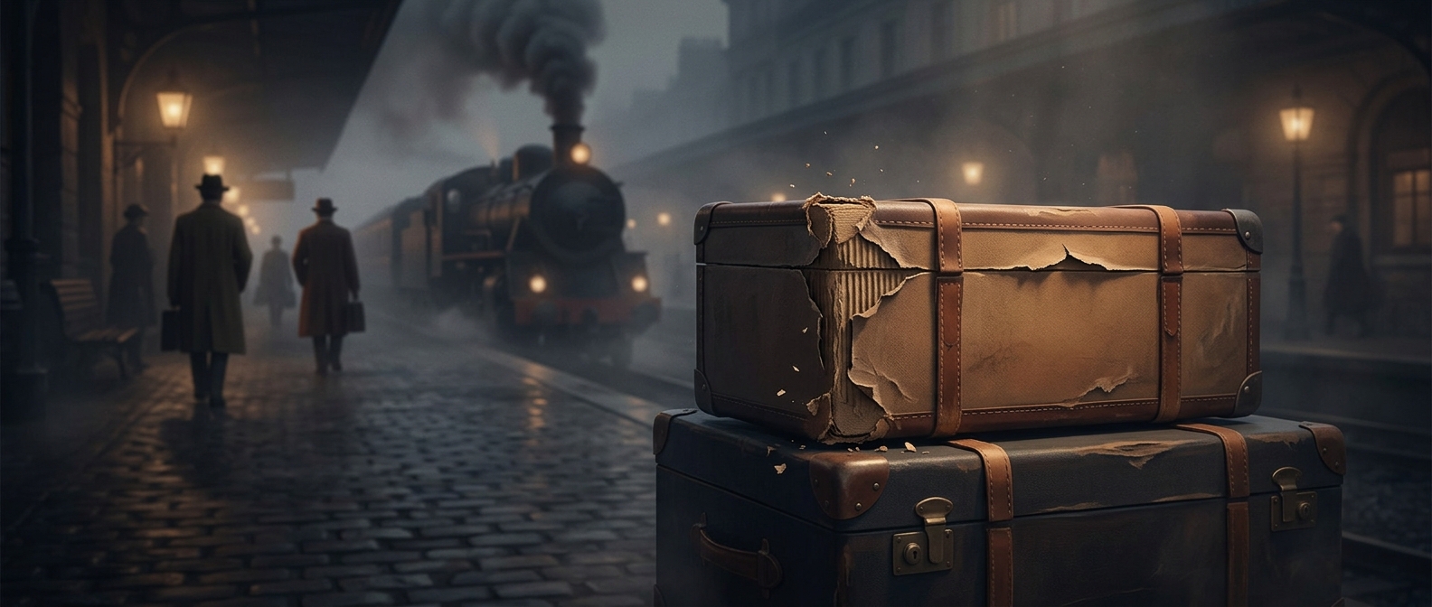 Those glamorous old suitcases were mostly cardboard