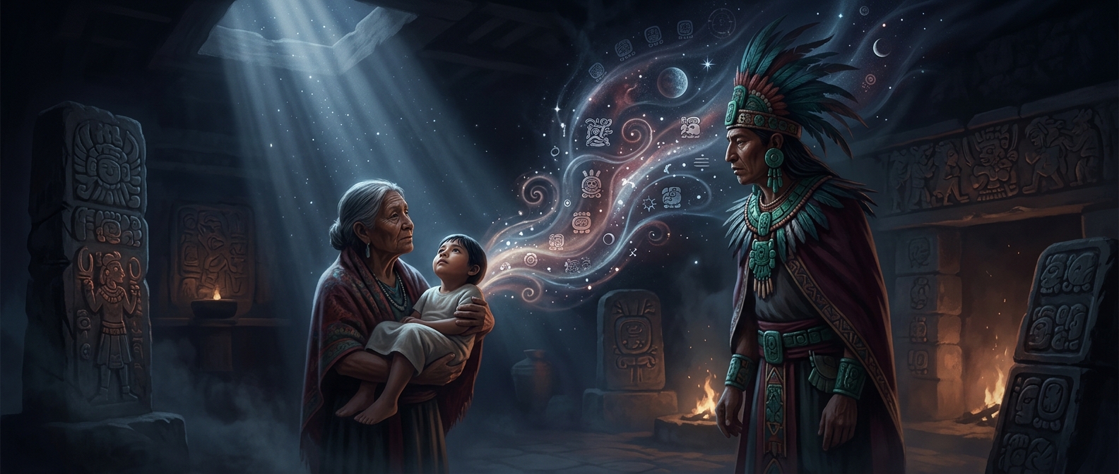 Mesoamerican cultures utilized a complex 260-day astrological calendar to divine the fates of newborn children