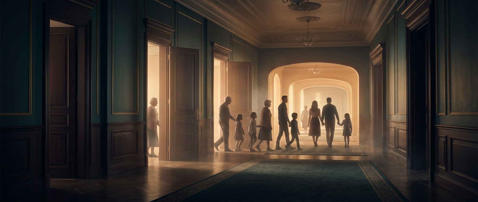 Connecting hotel rooms were built for massive families