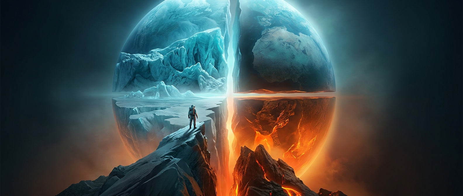 Viewing the entire world in strict polar extremes