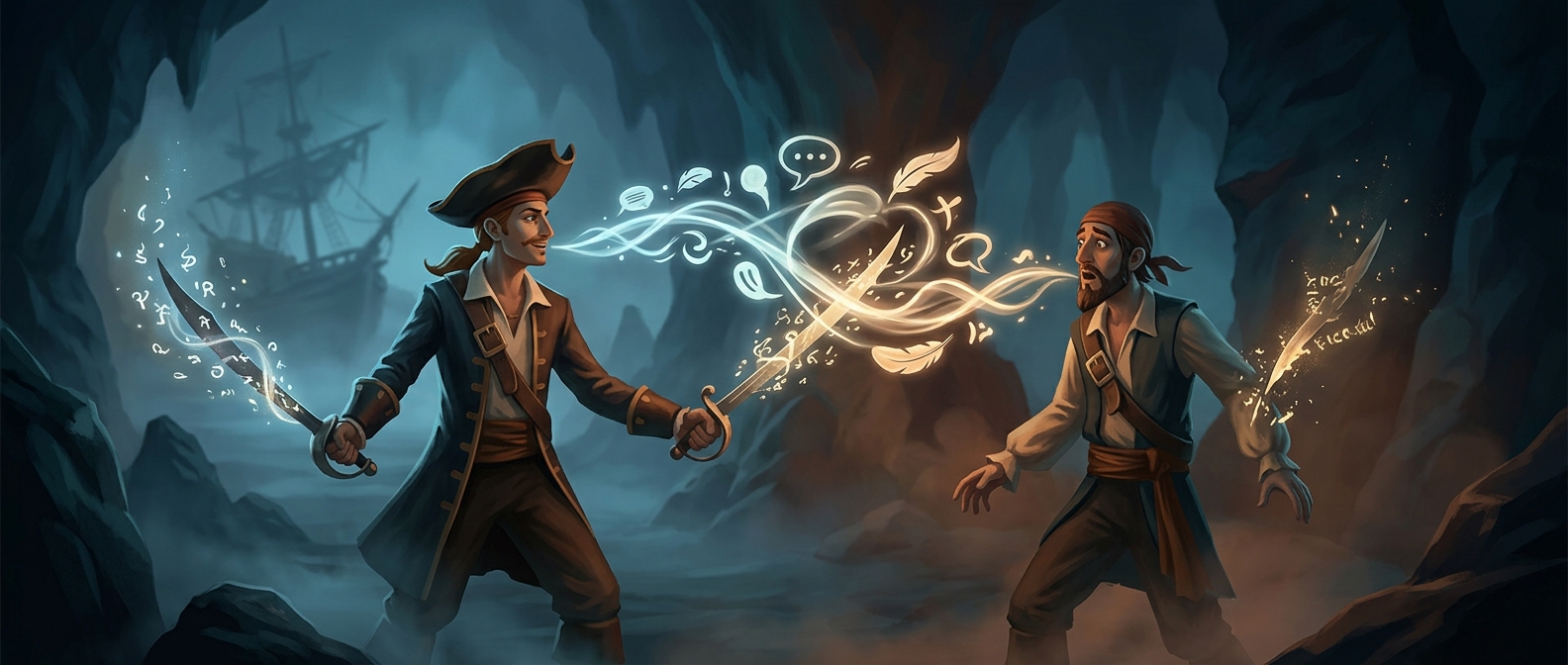 Monkey Island duels are won with insults, not swords