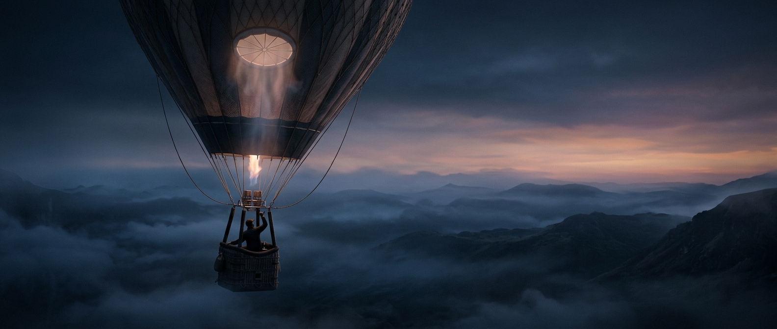 Hot air balloons use a top parachute valve to descend
