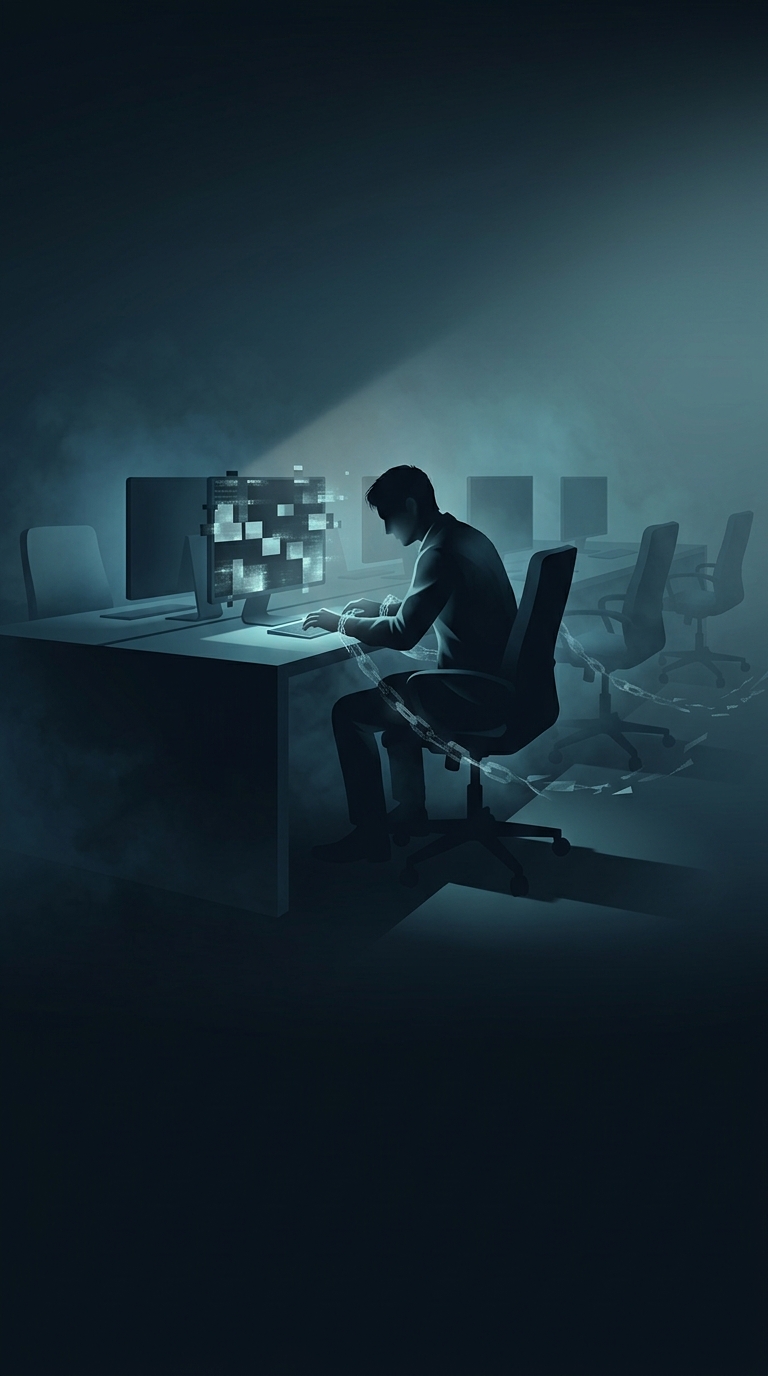 What frustrating subconscious behavior guarantees that large team projects at work will almost always produce mediocre results?
