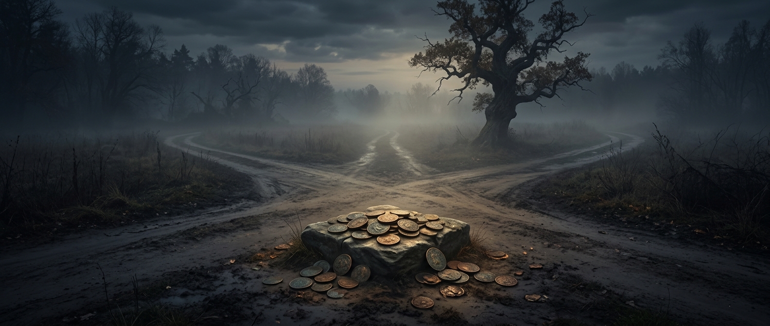Coins left at crossroads served as payments to the unknown