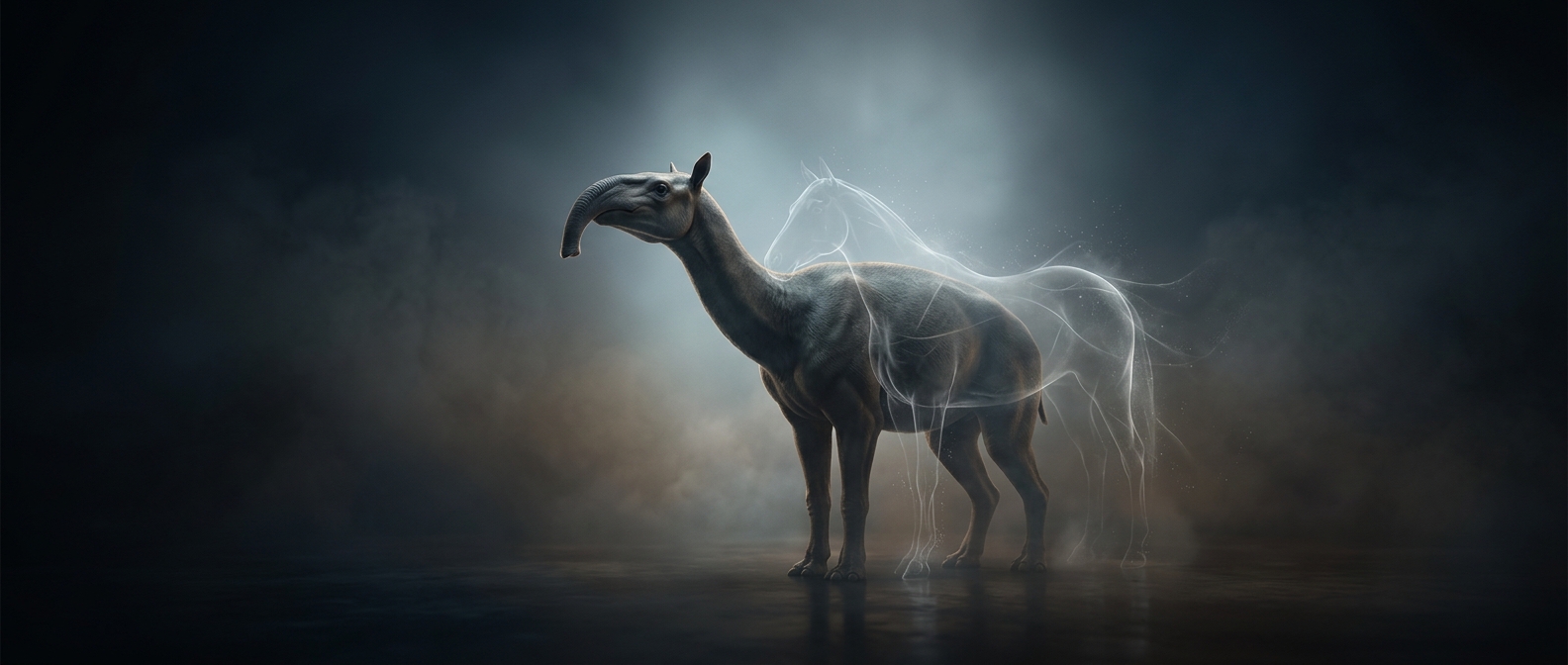 The horse relative with a tiny trunk