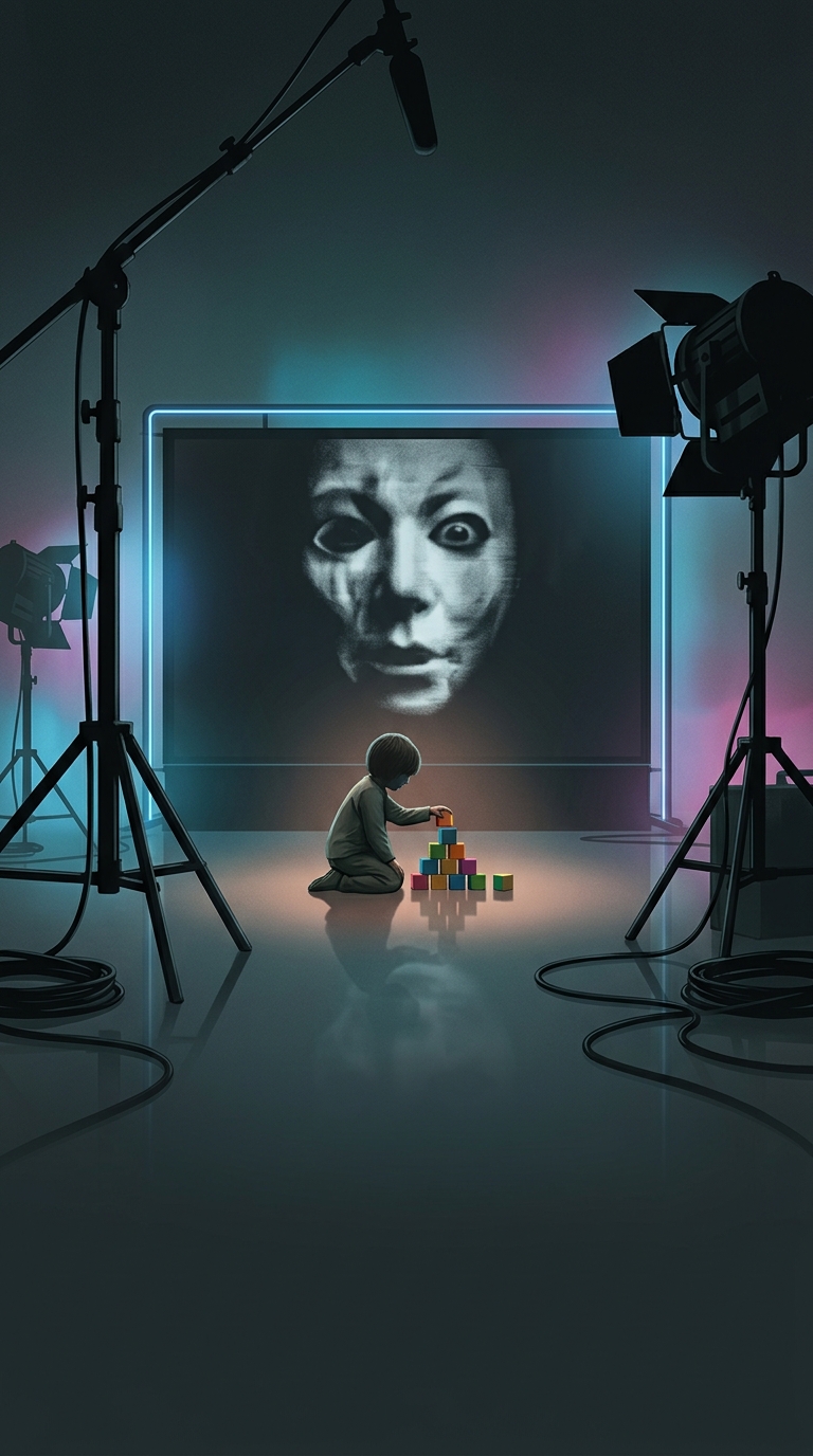 How do directors film terrifying, blood-soaked horror movies without permanently traumatizing the child actors?