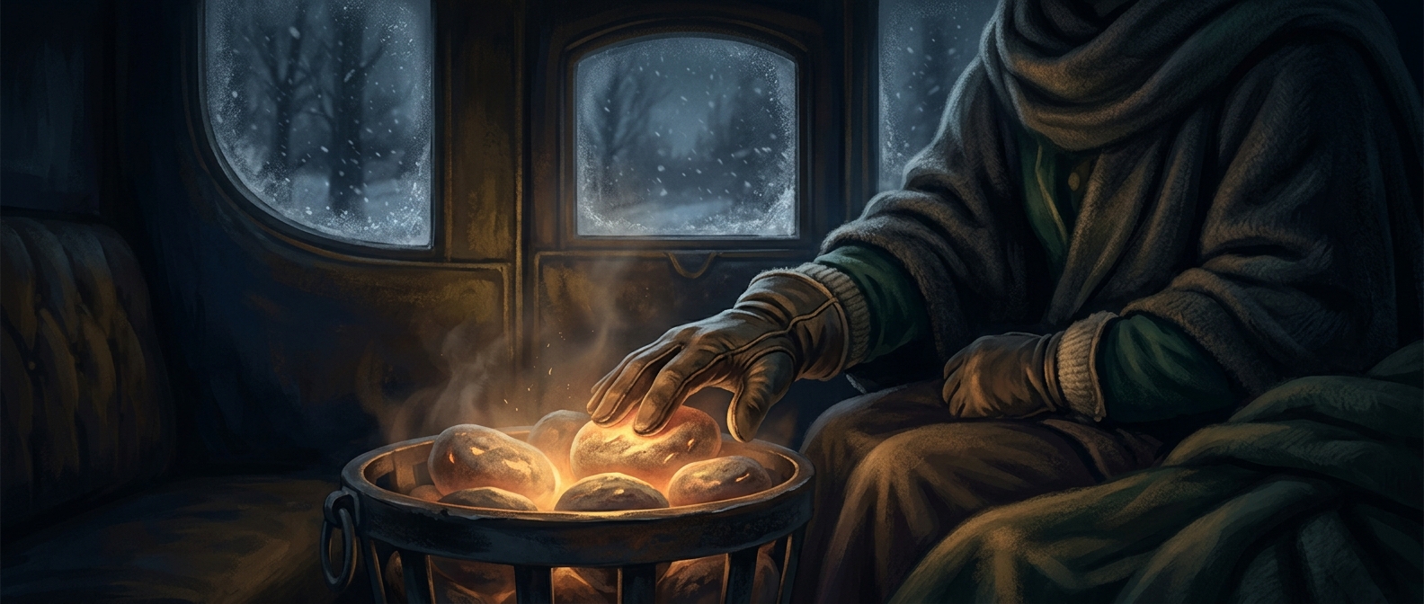 How travelers stayed warm in frozen carriages