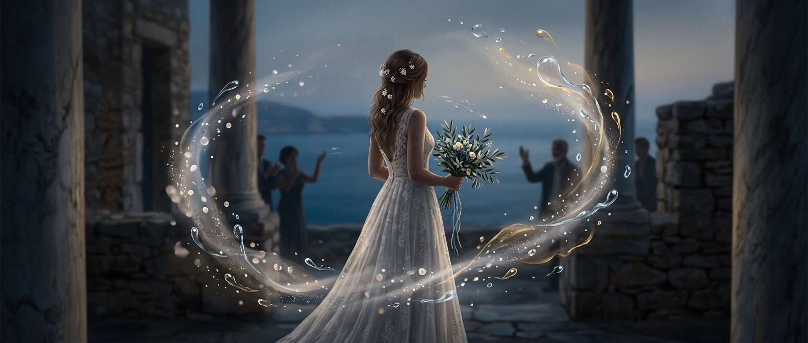 Why Greek wedding guests pretend to spit