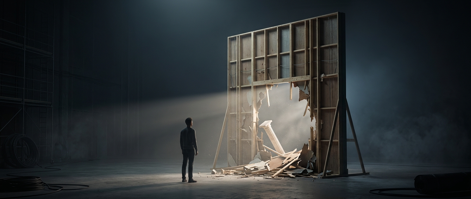 Set walls are notoriously hollow and break fairly easily