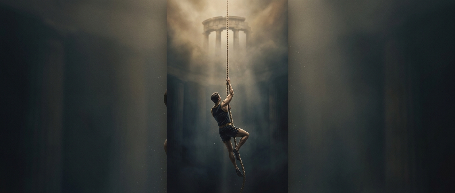 When rope climbing was an Olympic sport