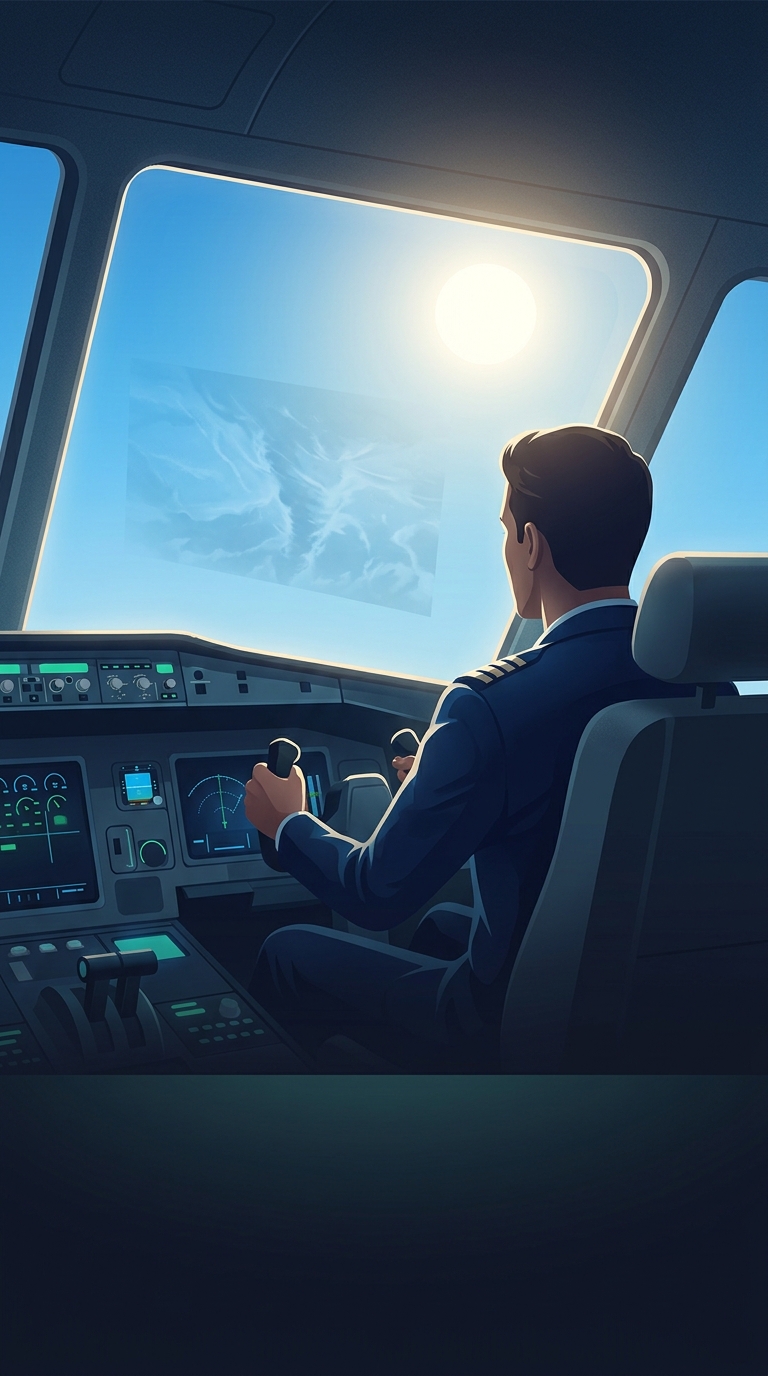 Why do seasoned commercial airline pilots secretly fear crystal clear, sunny skies significantly more than violent storms?