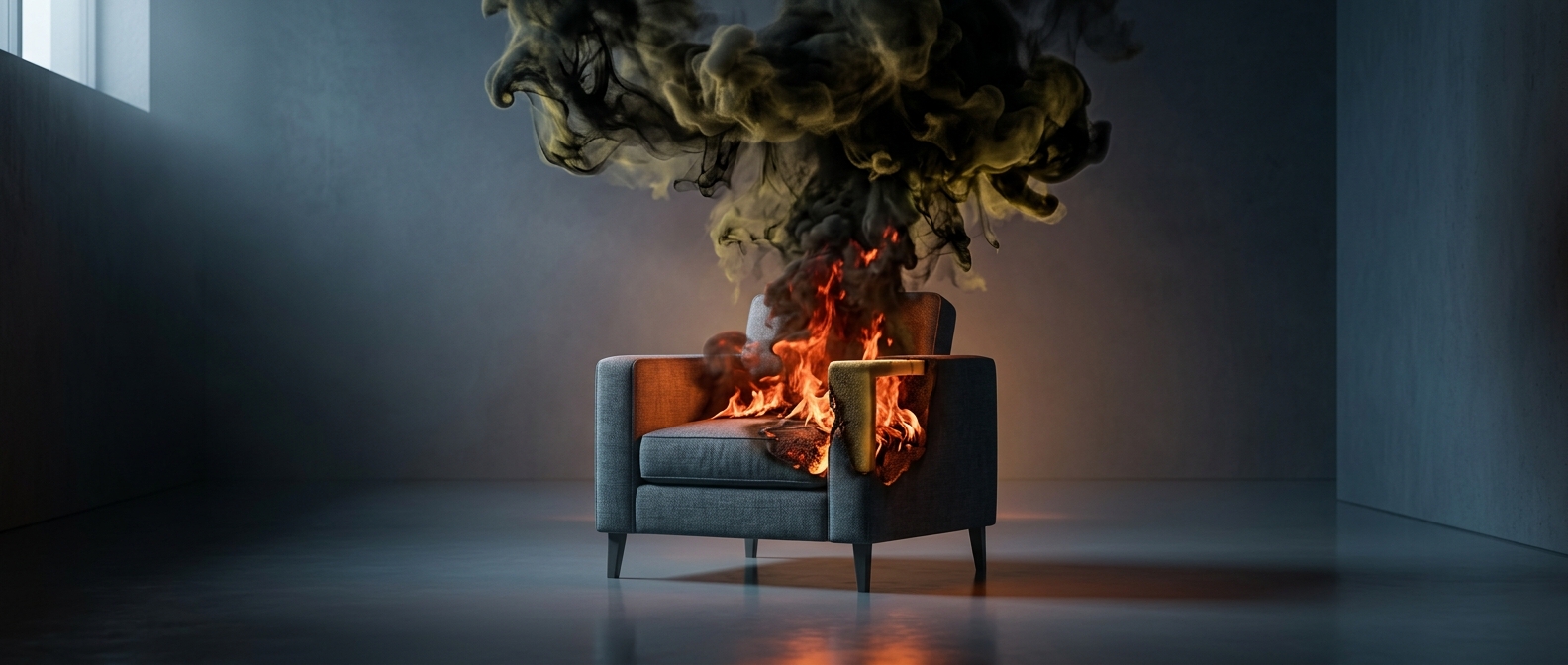 Why soft furniture can burn like gasoline