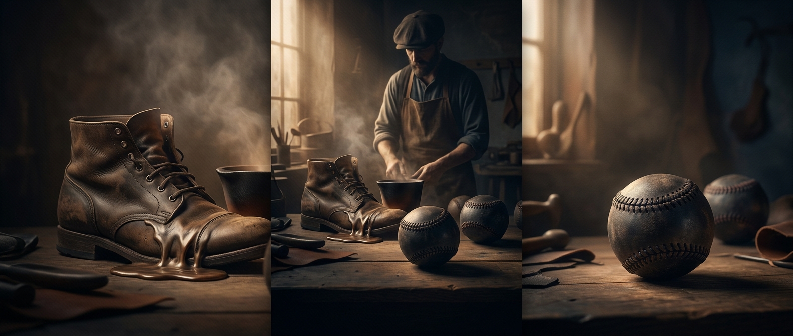 Early baseballs were made with melted galoshes