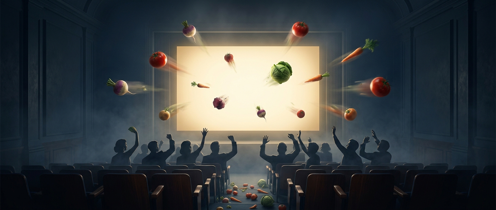 Audiences historically threw vegetables at bad movies