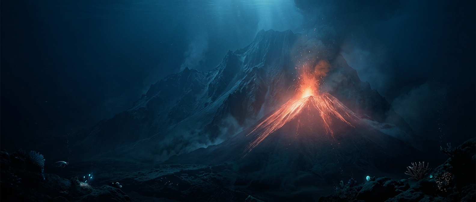 Most volcanoes are hidden under the sea