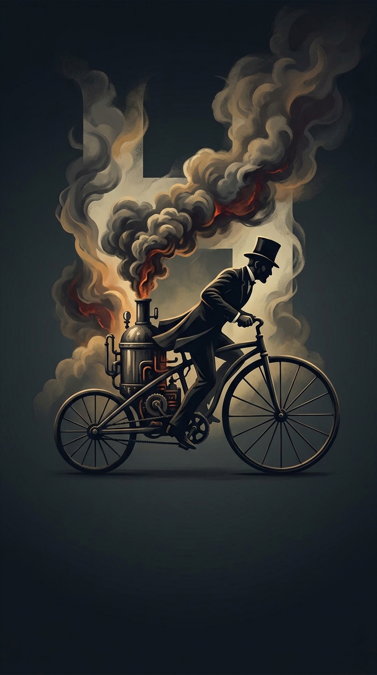 Motorcycles first entered the transportation scene as terrifying, steam-powered wooden bicycles, completely lacking the gasoline combustion engines that give modern choppers their signature, neighborhood-waking roar.