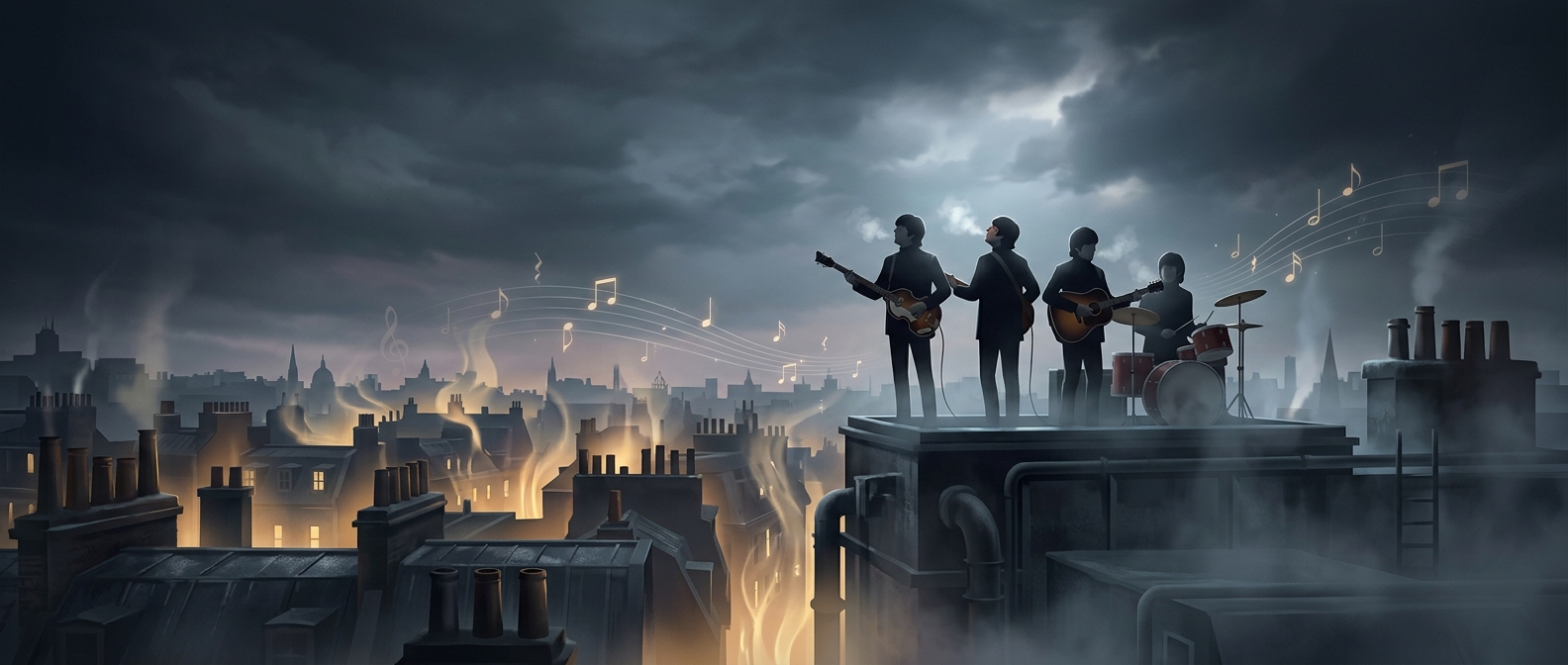 The Beatles' last concert was on a rooftop