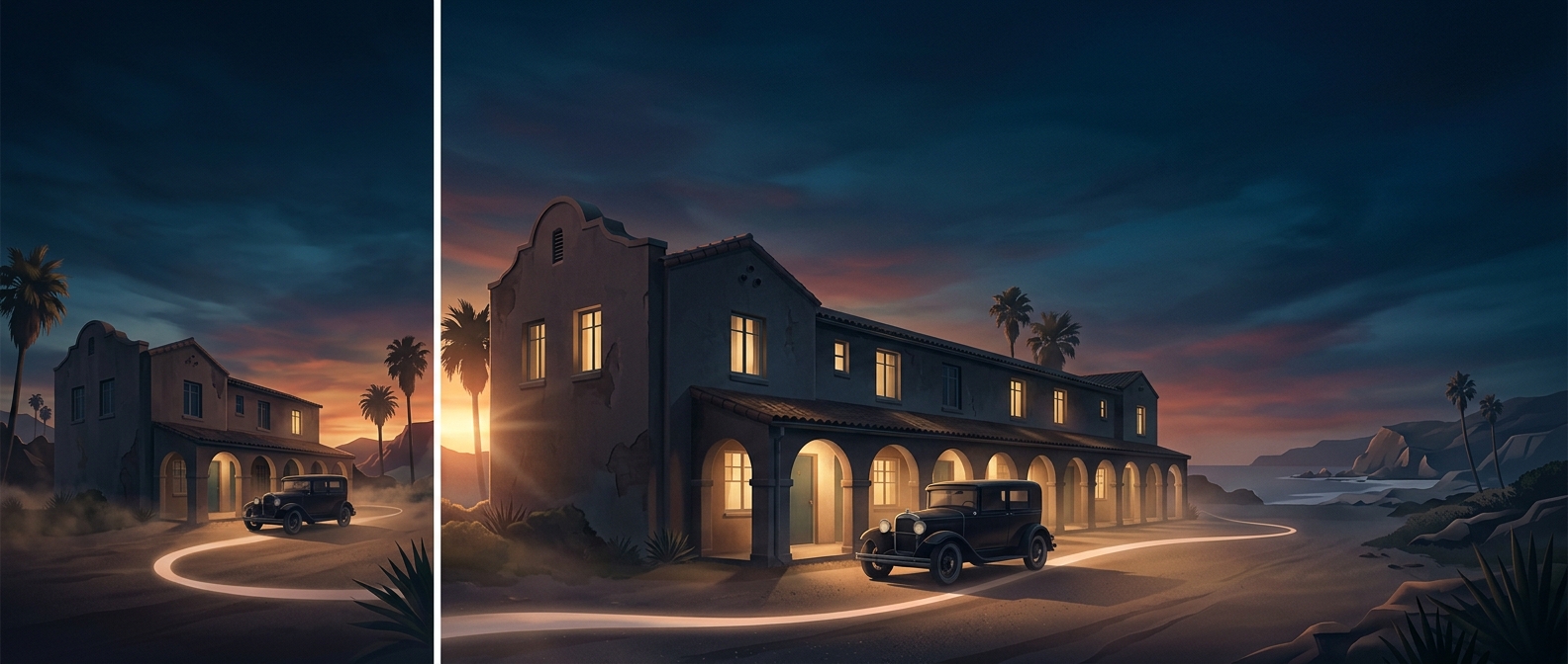 The first motel is still standing in California
